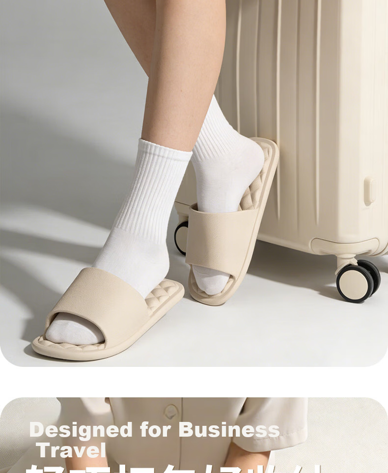 XGGC Travel Portable Slippers for Men and Women Soft Non-Slip Foldable Couple Travel Storage Slippers Black Size 42-43 2