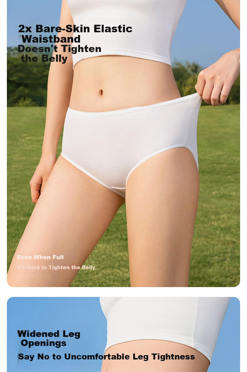 Deanqi Medical Disposable Women's Cotton Sterile Underwear Independent Packaging Maternity Postpartum Large Size Travel Wash-Free Daily Use 2XL 7