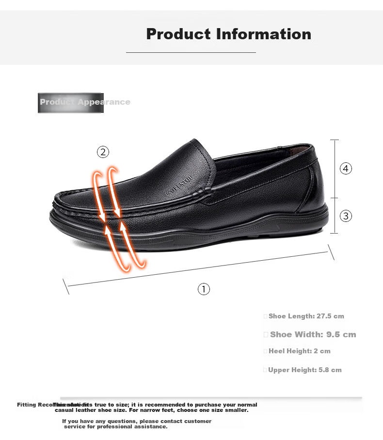 LAORENTOU Men's Leather Shoes, Business Casual Shoes, Top-Grain Cowhide, Wear-Resistant, Comfortable for Driving, Dad Shoes, LA13506, Brown, Size 40 4