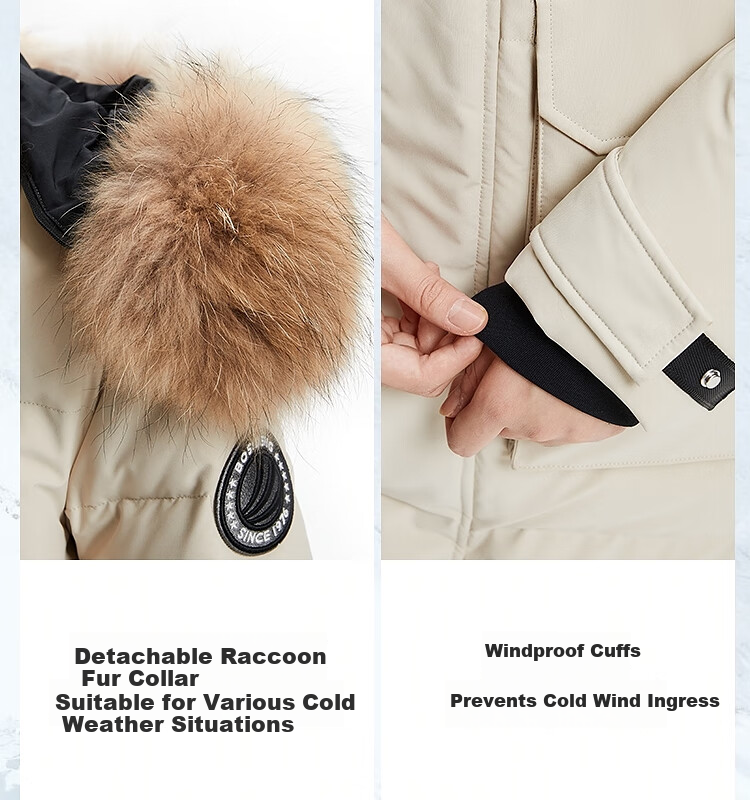 Bosideng Off-Season Extreme Cold Goose Down Unisex Hooded Extra Long Fur Collar Mall Edition New Year Red Down Jacket 12