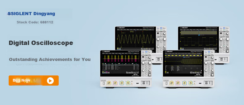 SIGLENT SDS1204X HD 12-bit High Definition Oscilloscope 200MHz Bandwidth 4 Channels 2GSa/s Sampling 16