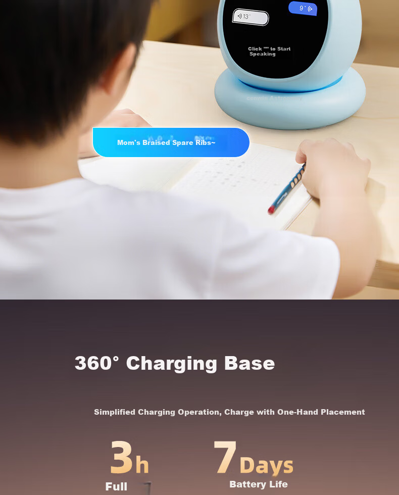 Wanhuo 61 Children's Day Gift for Girls High-End Birthday Gift Smart Alarm Clock 2026 New Student Wake-Up Device Bean Bag AI Learning Robot Time Manager 18