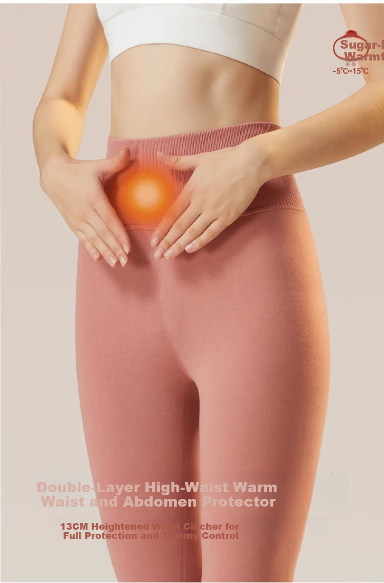 Zai Shuo Women's High-Waist Tummy Control Hip-Lifting Autumn and Winter Slimming Thermal Velvet Seamless Fleece-Lined Leggings 13