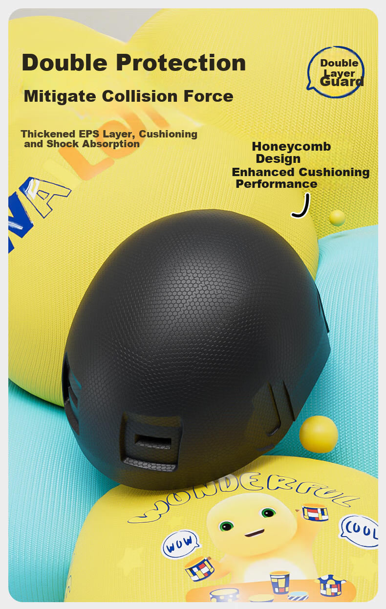 YEMA YEMA [Nailong Collaboration] 3C Certified 266S Children's Helmet Summer Sun Protection Half Helmet for Boys and Girls Ages 3-12 Four Seasons Electric Motorcycle Safety Helmet Blue + Coffee Short 6