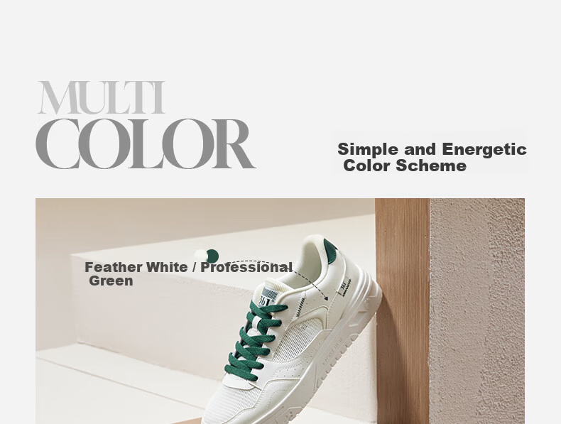 361° Men's Sports Shoes Soda Autumn Mesh Breathable Lightweight White Sneakers 672516626-4 5