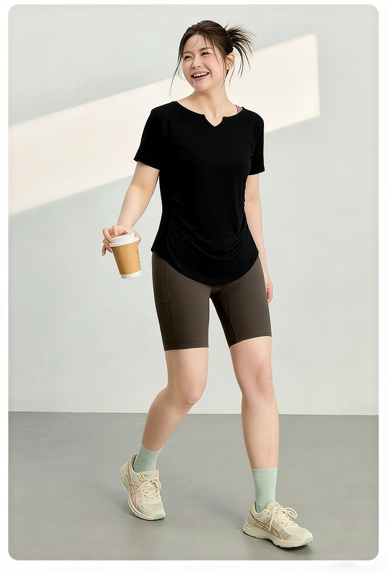 Langsha Plus Size Women's Yoga Wear Summer Cool Quick-Dry Short Sleeve Sports T-Shirt Fitness Apparel 16
