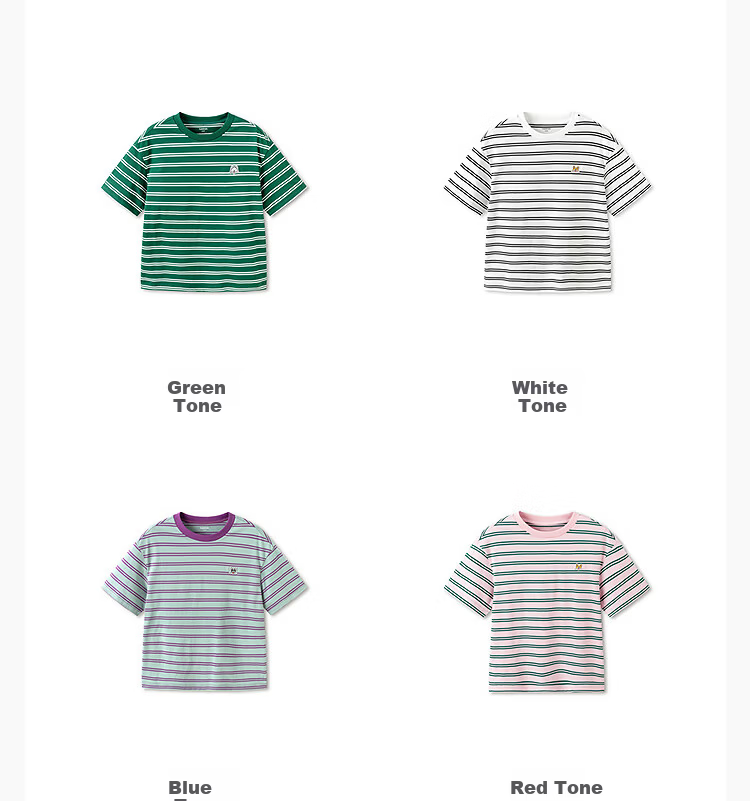 Balabala [balaOne] Kids Short Sleeve T-Shirt Boys Girls 2026 Summer Striped Quick-Dry Parent-Child 11
