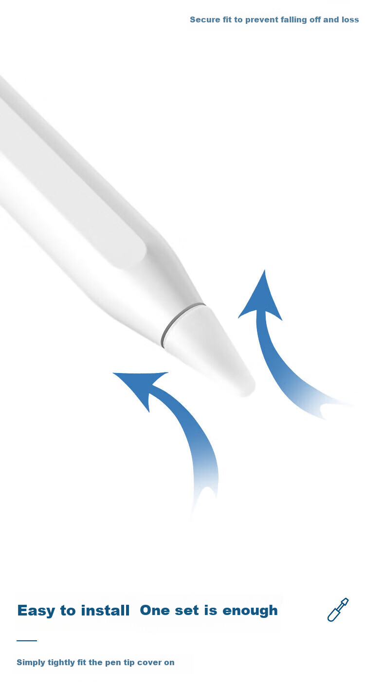 Aolang Replacement Silicone Pen Tips for Xiaomi Focus Touch Pen Compatible with Xiaomi Pad 6/7 Pro/6S Pro/Max Capacitive Pen 3rd Gen, 5-Pack White 4
