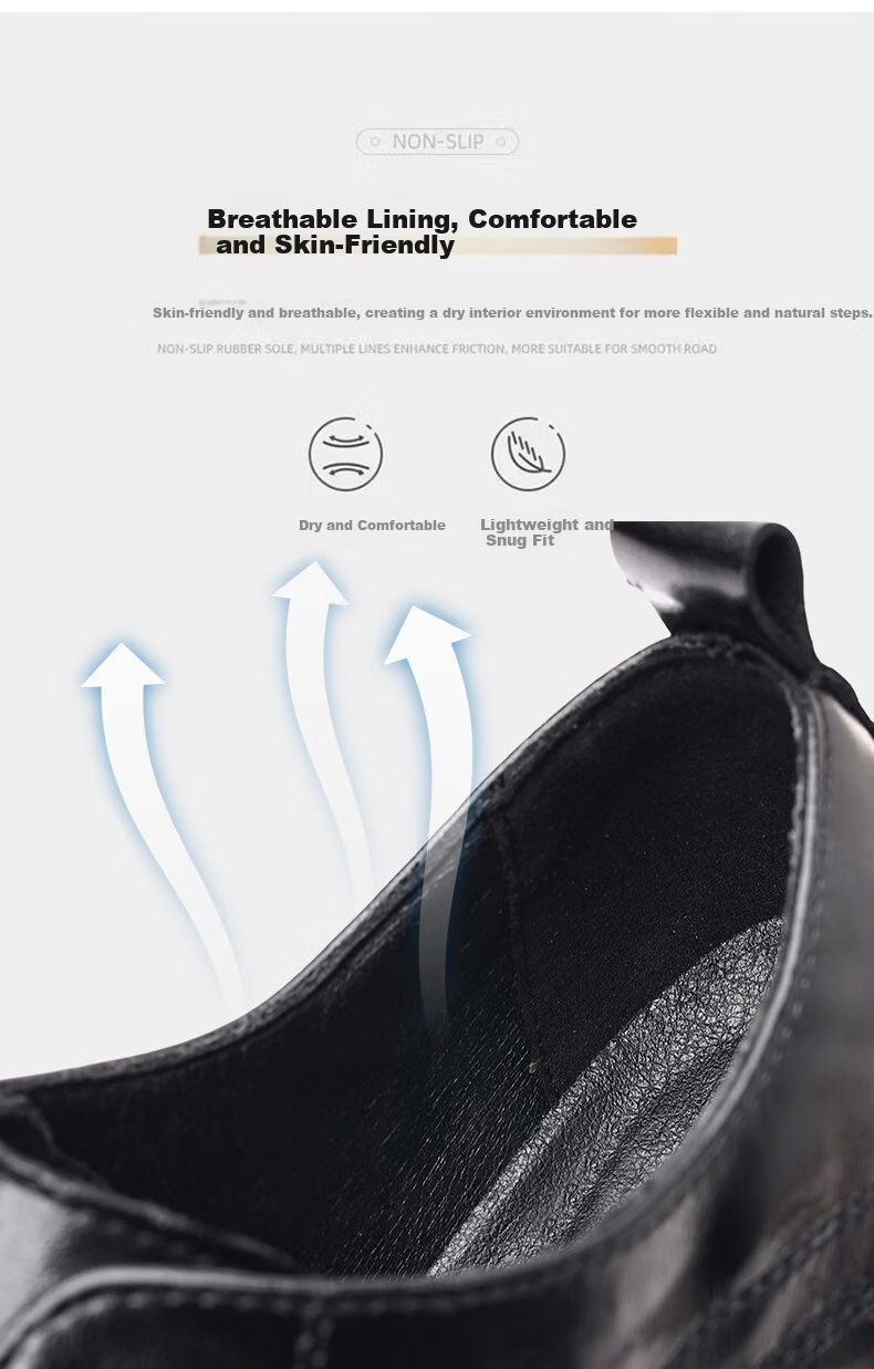 Bull Family [Zhang Ruoyun Edition] Men's Spring Autumn New Casual Versatile Business Formal Leather Shoes Thick Sole Derby Shoes 5