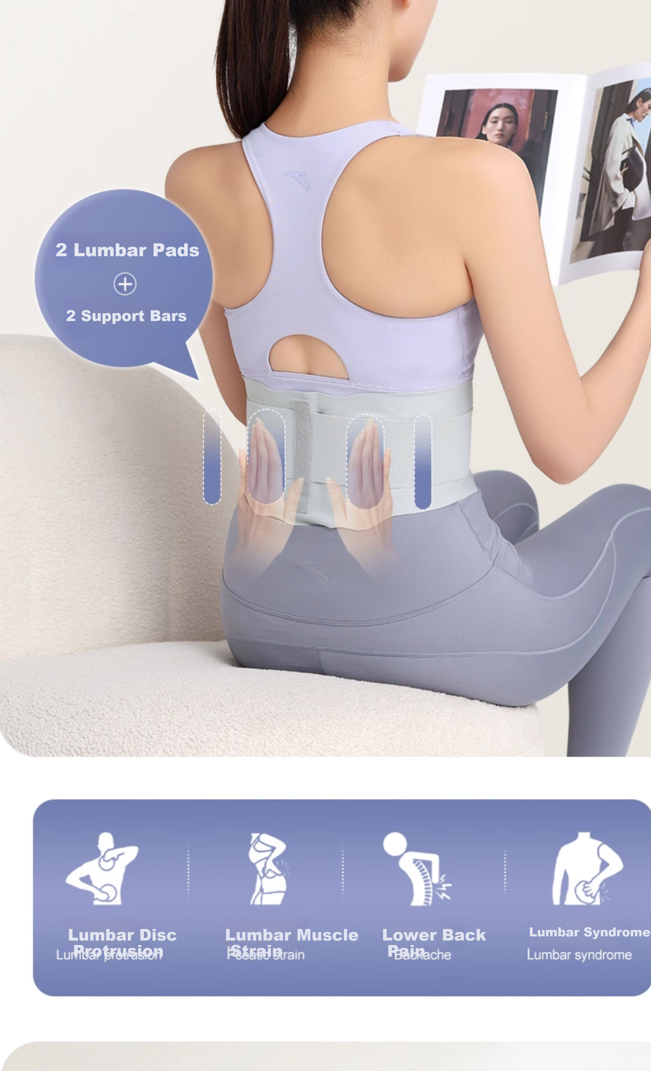 Anta Women's Lightweight Waist Support Belt for Prolonged Sitting, Abdomen Shaping, Lumbar Disc Herniation, Sports Fitness Back Brace 4