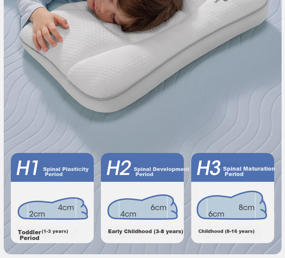 Betis Children's Pillowcase 1-3 Years Neck Support Baby Growth Pillow Four Seasons Universal H1 Fun Duck Pillowcase 14