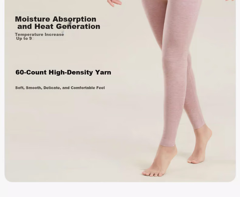LangSha Acrylic Heating Fiber Seamless Thermal Underwear Women's Wool Mulberry Silk Winter Top Black XL 5
