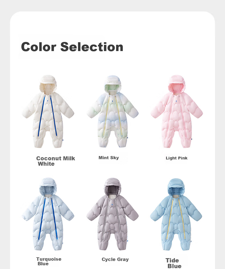 Babycare Kids Down Jacket Autumn Winter White Duck Down Warm Children's Lightweight Outerwear Baby Romper Mint Sky 80 22