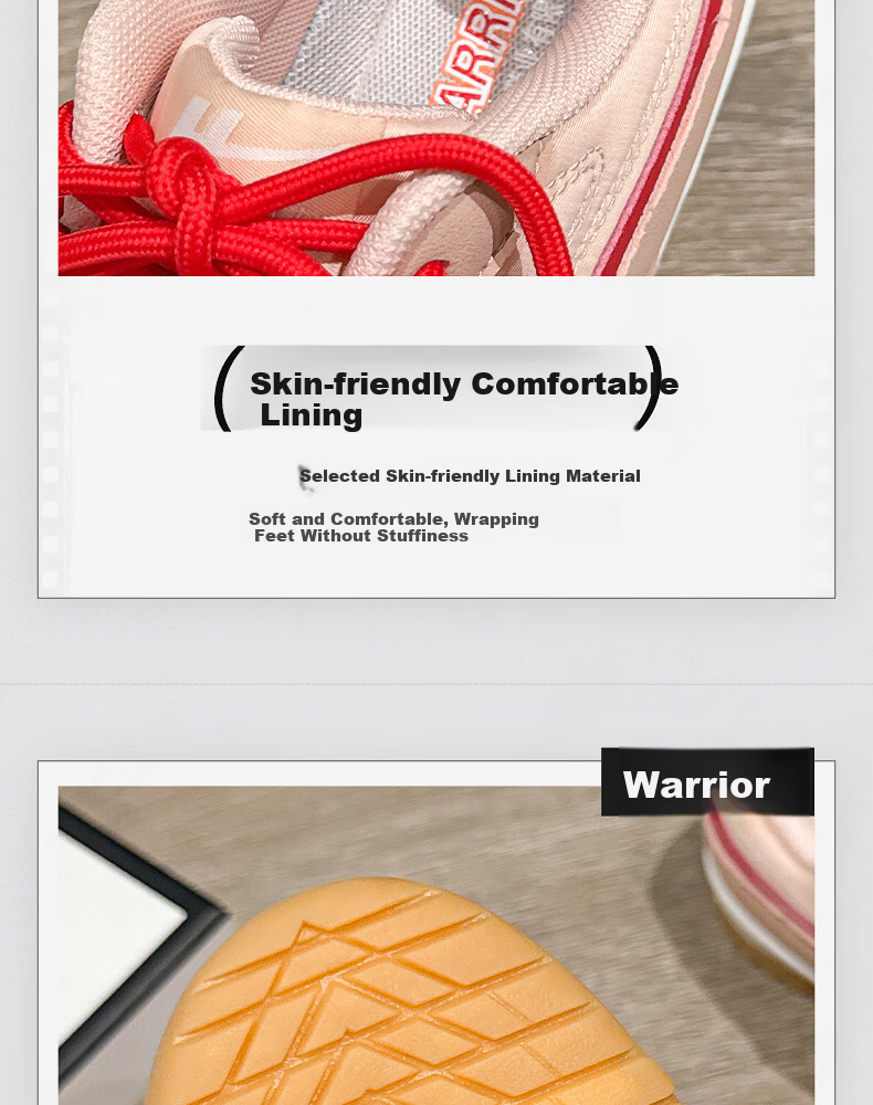 Warrior Women's Sneakers 2026 Summer New Dopamine Soft Sole German Training Shoes Casual Women's Shoes A-Gan Women's Shoes Yellow Size 37 8