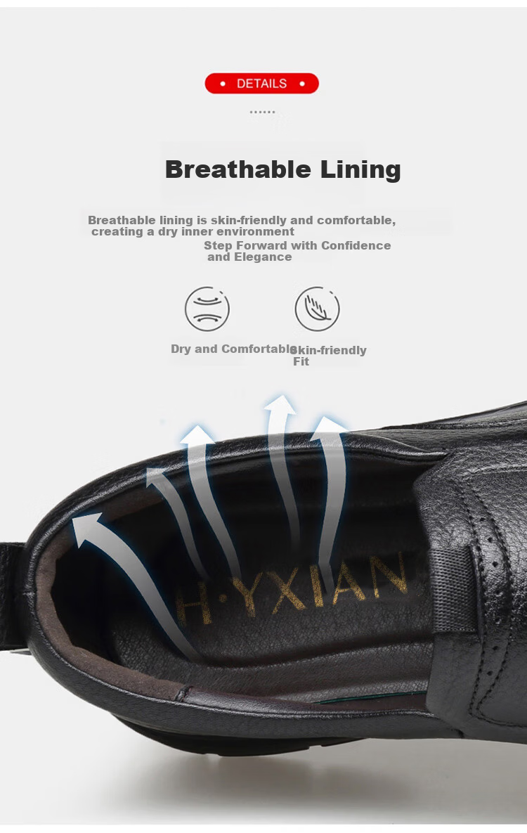 Hengyuanxiang Men's Slip-On Business Casual Breathable Driving Loafers J7276 Black Size 42 10