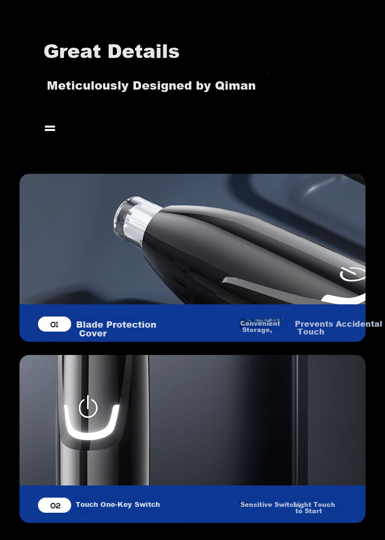 Qiman Electric Nose Hair Trimmer for Men Mini Portable Rechargeable Nose Hair Cutter for Women Waterproof Long Battery Life Men's Gift 13