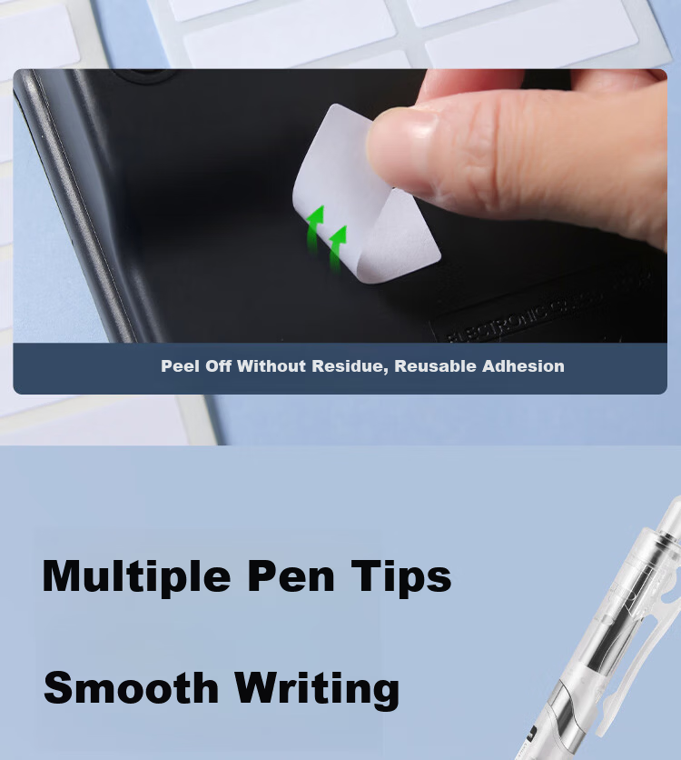 JD Jingdong Jingzao 840pcs 13mm×38mm White Self-Adhesive Label Stickers JD4018 10
