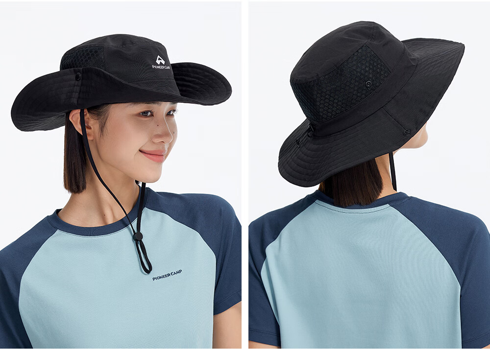 Pioneer Camp Unisex Fisherman Hat Outdoor Wide Brim Sun Hat Summer New Fishing Mesh Breathable Quick-Dry Sun Protection Cap 14