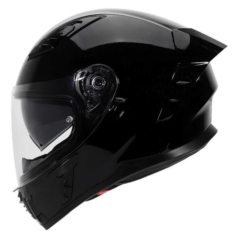 VEGA SA60 American Dual-Lens Motorcycle Helmet Electric Scooter Summer All-Season Full-Face Helmet with Large Rear Wing Glossy Black L