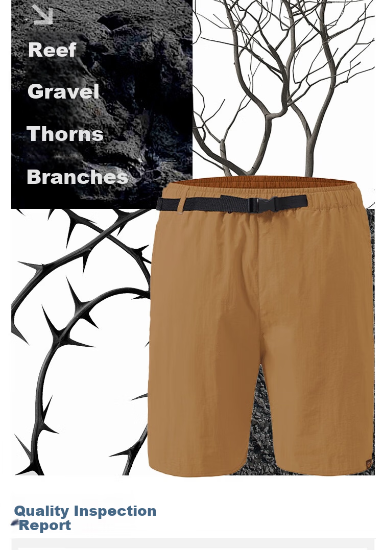 JD Original Outdoor Quick-Dry Pants, Versatile Cargo Shorts, Sports Pants, Hiking Shorts, Camping Knee-Length Shorts, Lin Brown Gray, Size S 3