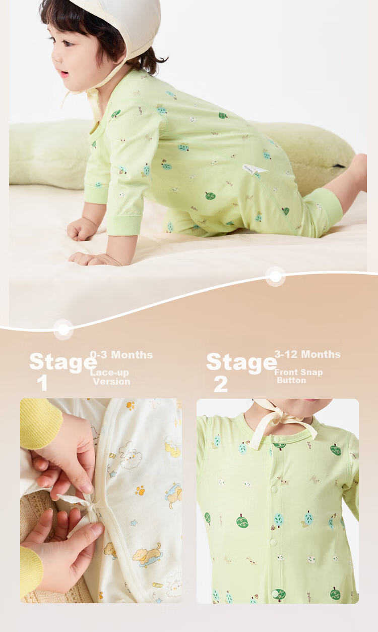 BALABALA Baby Romper, Infant Pajamas, Newborn Onesie, Two-Piece Set, Fresh And Cute, 209325133202 6