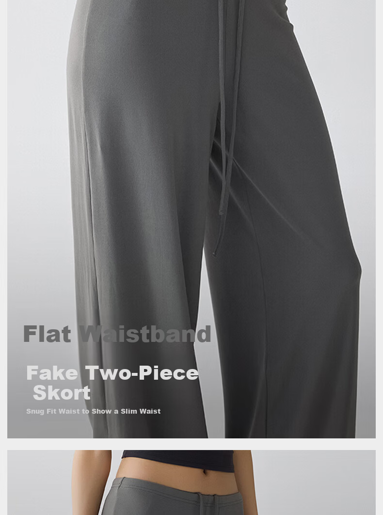 XUEXIMAN New Straight Loose Yoga Pants Cool Running Wide-Leg Sports Professional Training Fitness Pants Summer Thin 4