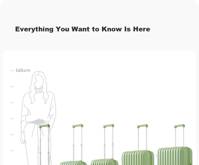 Aji Durable 20-inch Carry-on Luggage Women Trolley Password Travel Suitcase 24-inch Large Capacity 5