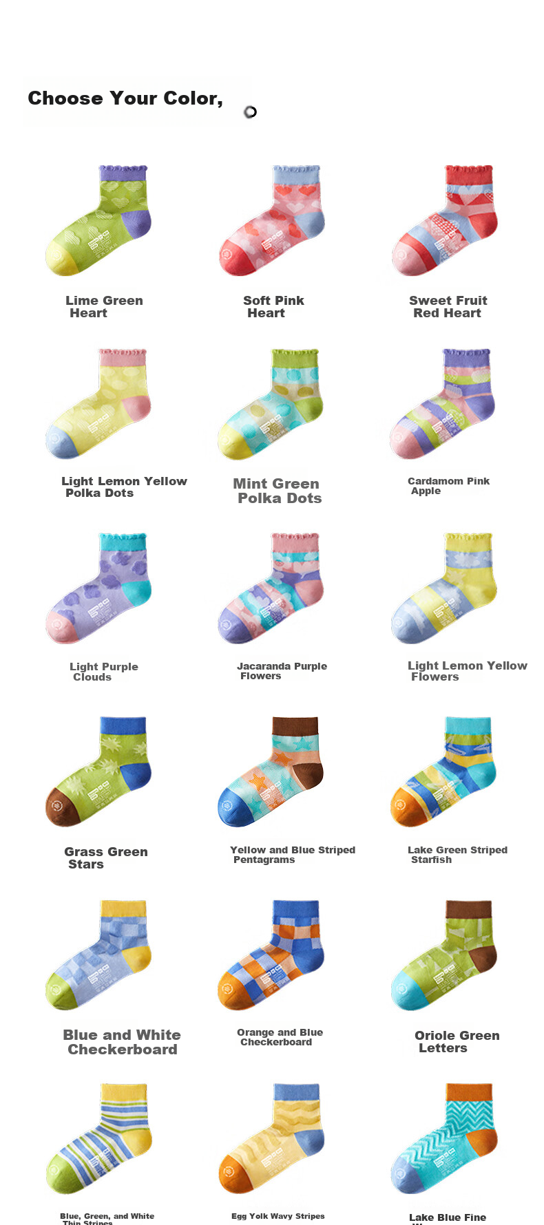 Bananain 501C Kids Socks Boys and Girls 7A Antibacterial Odor-Resistant Combed Cotton Breathable Mesh Thin Short Socks Spring Summer 3 Pairs 13