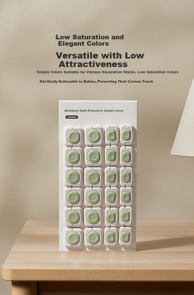 Kidsneed Child Safety Electric Socket Protective Covers Plug Hole Caps 24-Pack Set 11