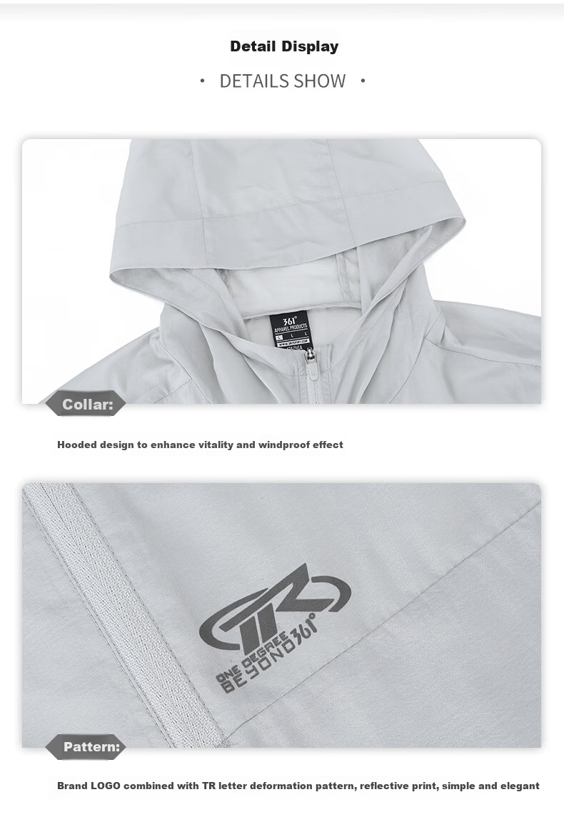 361° Men's Sunscreen Jacket Spring Summer UPF50+ UV Protection Sports Outdoor Cooling Heat Shield Jacket 652624603H-1 25