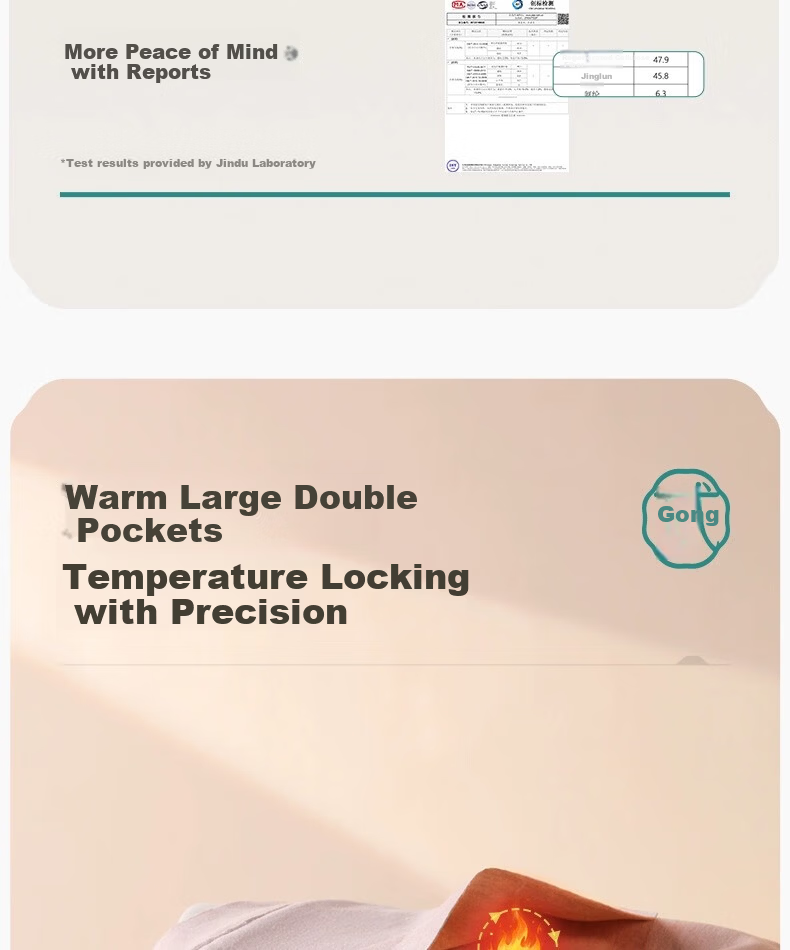 Jindu Thermal Double-Pocket Waist Support Vest for Women Autumn Winter 2024 with Chest Pads and Pocket for Heat Packs 3