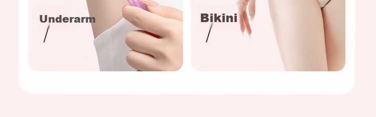 Ouyizi Women's Hair Removal Razor Underarm Hair Remover Leg Hair Shaver Private Area Trimmer Purple 8