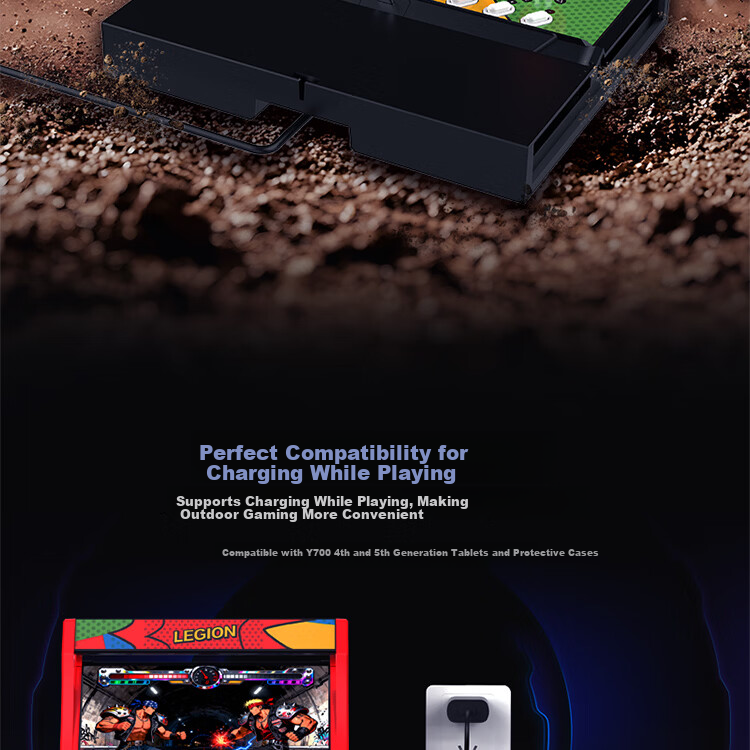 Lenovo Legion Y700 4th/5th Gen Tablet Custom Arcade Base Plug and Play Custom Turbo Function Simultaneous Charging and Playing SNK Collaboration Edition (Metal Slug) 5