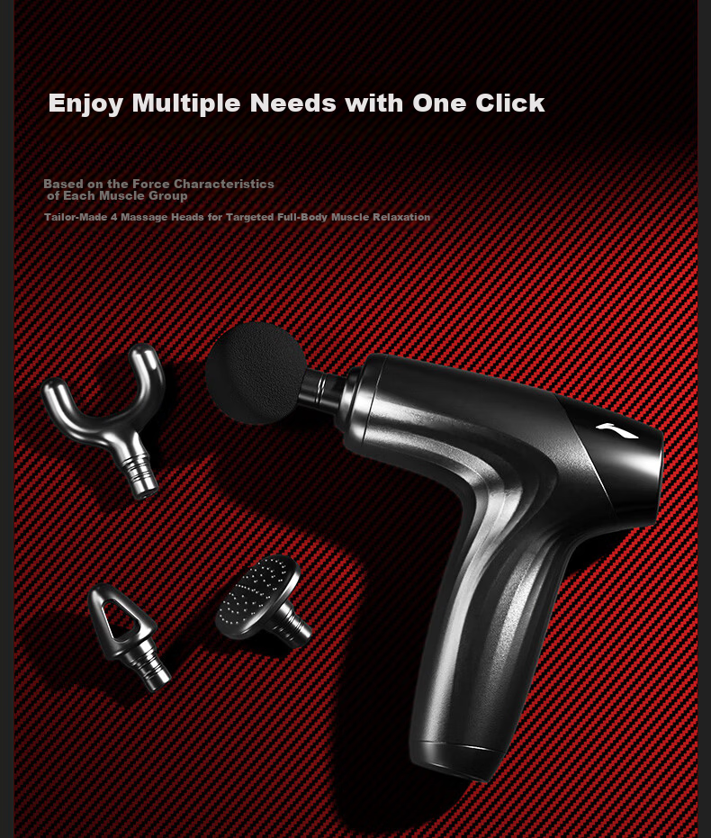 LI-NING Fascia Gun Massager Shoulder Neck Waist Back Massager Professional Mini Portable Fitness Muscle Relaxation Gift for Parents Mother's Day Spring Festival Valentine's Day Qixi Festival for Men a 15