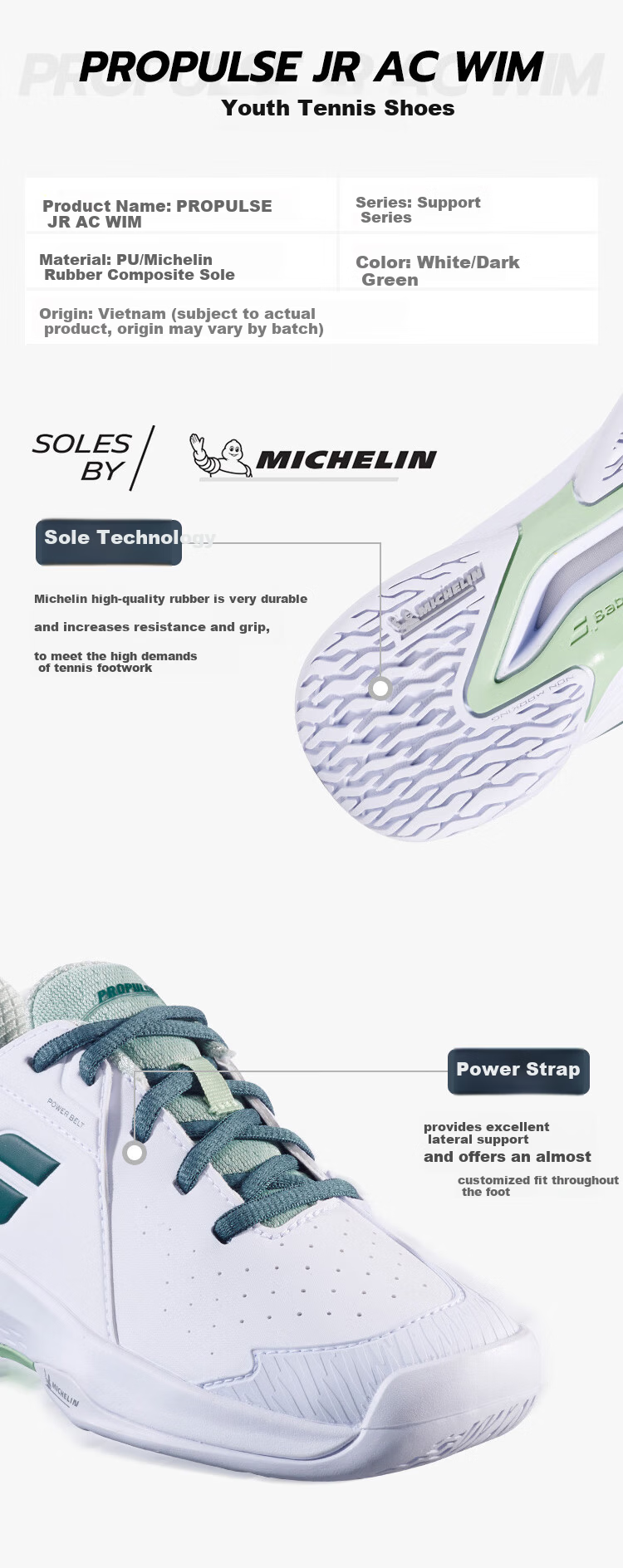Babolat Wimbledon Collaboration Junior Tennis Shoes 5