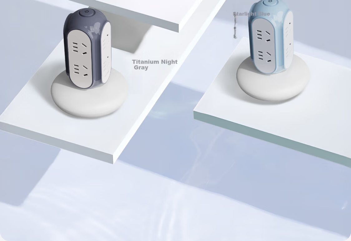 MIAOLAB Vertical Power Strip Socket High-End Fast Charging Desktop Charging Station for Home Office Compatible with Apple 17 Charger Huawei Xiaomi Tablet 23