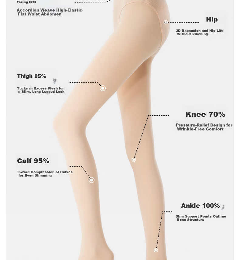 JKN Skin Tone Light Leg Magic Summer Thin Nude Concealing Skin-Enhancing Anti-Snag Flesh-Colored Sheer Tights Pantyhose 16