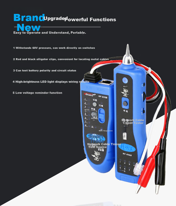 Smart Mouse NF-806R Cable Tracker Network Tester Wire Tracker Cable Tester Network Cable Locator 3
