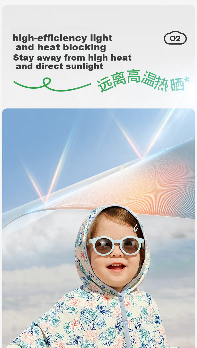 Kocotree KK Tree Kids Sun Protection Jacket Cooling Breathable Baby Skin Coat UV Protection Cape Style 17