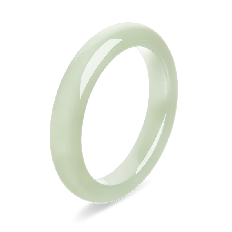 Lao Feng Xiang Jade Bangle Women's 2026 New Wide Bracelet Elegant Birthday Qixi Valentine's Day Gift for Girlfriend Wife