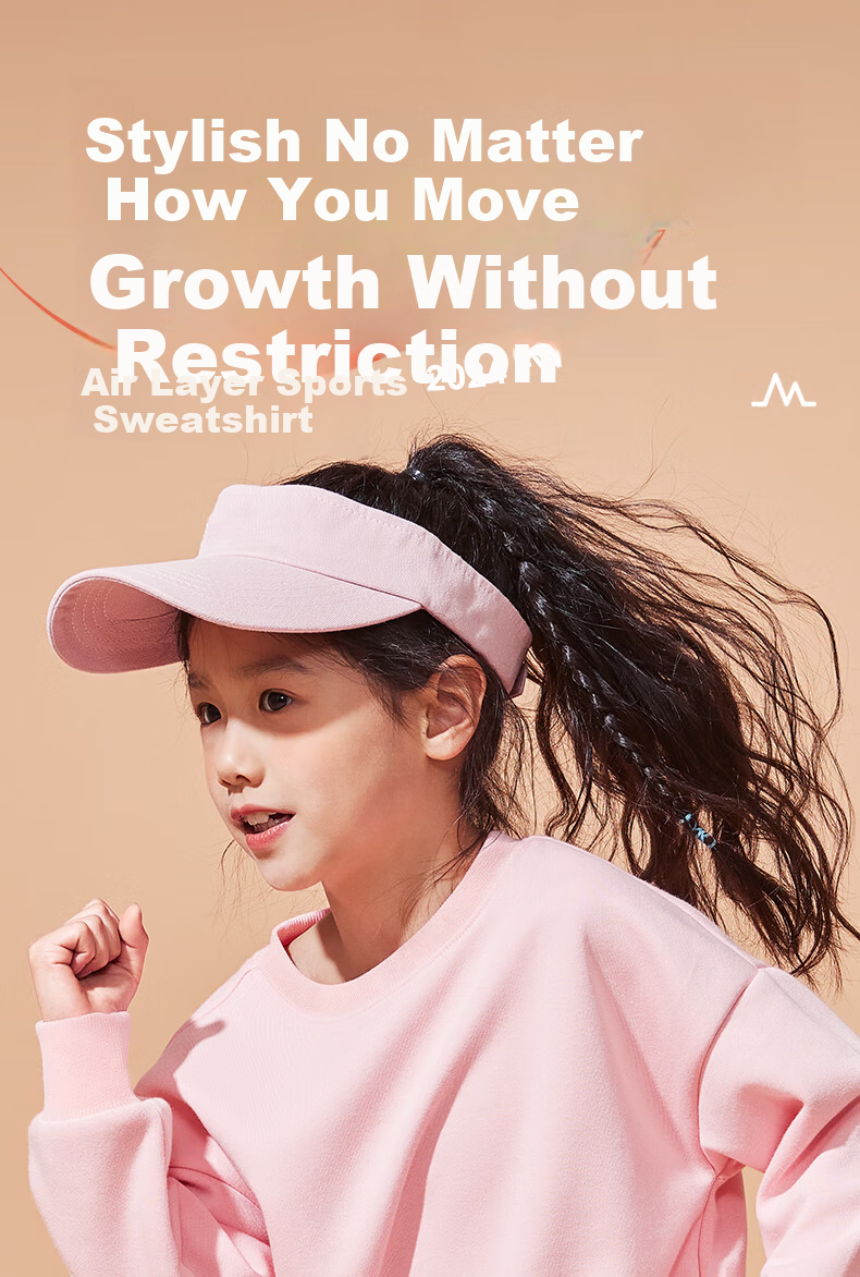 JEANSWEST Girls' Sweatshirt Spring Autumn 2025 Children's Air Layer Top Stylish Long Sleeve Loose Fit Clothes for Older Kids 2