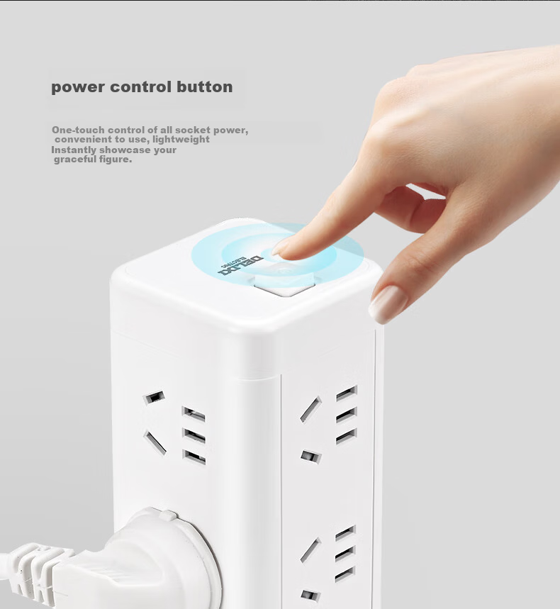 Delixi Electric Socket Power Converter Wireless Multi-Functional One-to-Two CDK602 4