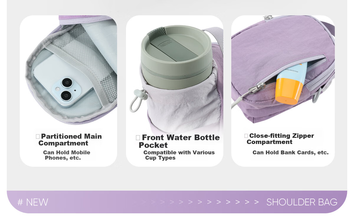 CAMEL Fashion Lightweight Outdoor Hiking Crossbody Shoulder Bag Phone Bag Women's Water Bottle Bag 576BB35022 7
