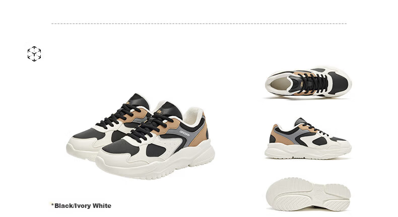 Jordan Little Millennium Women's Sneakers Fleece-lined Casual Retro Dad Shoes Lightweight Thick-soled Height-increasing Running Shoes for Women 37