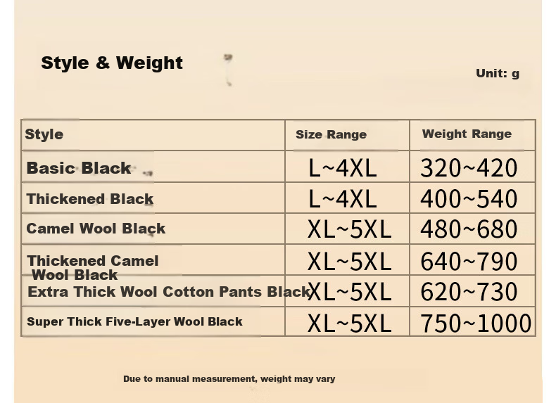 Romon Men's Thermal Pants Fleece Lined Thickened Wool Knee Protection Northeast Cotton Heated Base Layer Autumn Winter Trousers 18