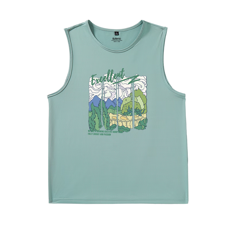 Baleno Men's Ice Silk Sleeveless Vest 2026 Summer New Mesh Breathable Cooling Quick-Dry Lightweight Sports Tank Top T-Shirt