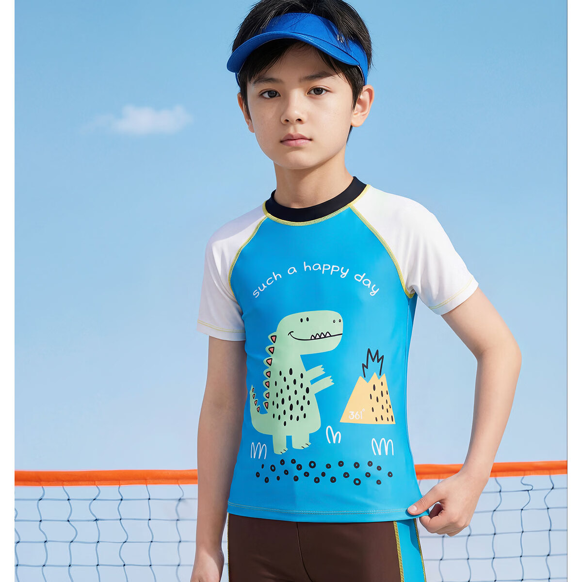 361° Children's Swimwear, Boys' Two-Piece Swimsuit for Young And Older Kids, Swimming Trunks Set, Student Sports Hot Spring Swimwear 7