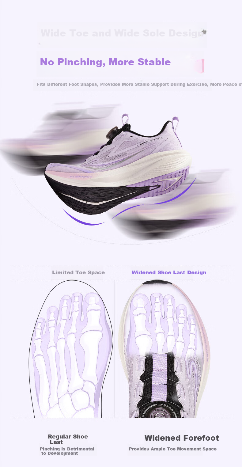 ERKE Kids Unisex Shock Absorption Sports Shoes Children's Dial Running Shoes Microcrystalline White/Signal Red Size 39 21
