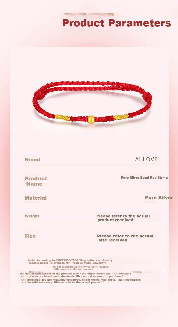 ALLOVE Year of the Horse 2026 Zodiac Silver Red String Bracelet for Women Birthday Gift for Girlfriend Wife 6