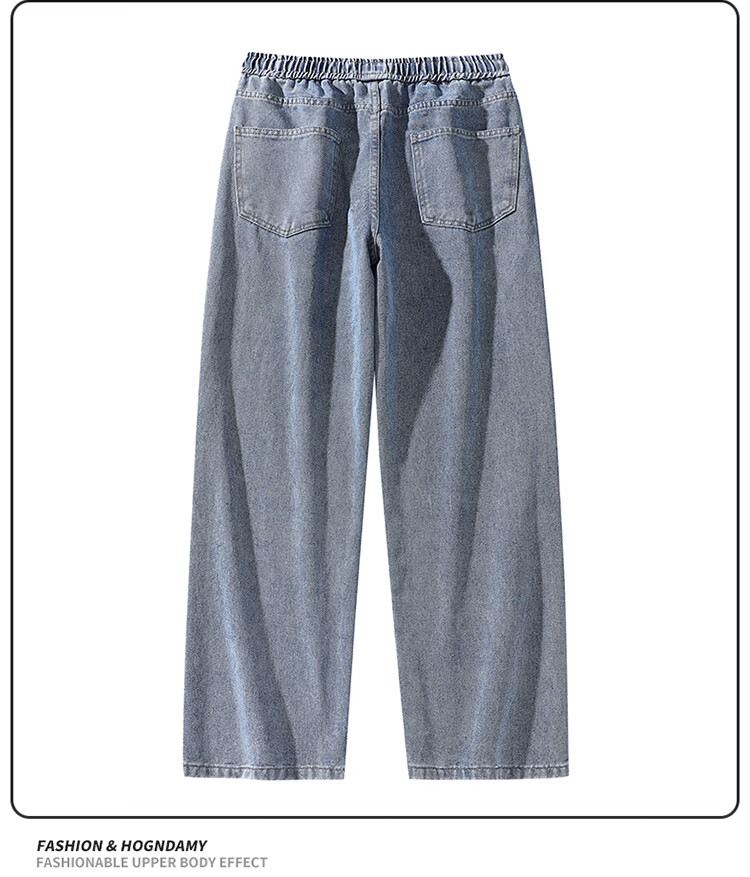 TUCANO Women's Light Blue High-Waisted Loose Fit Slimming Wide-Leg Casual Comfortable Straight-Leg Jeans, Size L 10